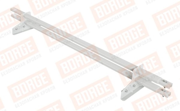 Снегозадержатель трубчатый Borge для фальцевой кровли оцинкованный RAL 9003, 1,5 м
